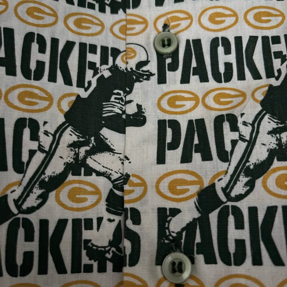 Green Bay Packers 1970s Vintage NFL Team Shirts Permanent Press Green/Yellow - Picture 6 of 6